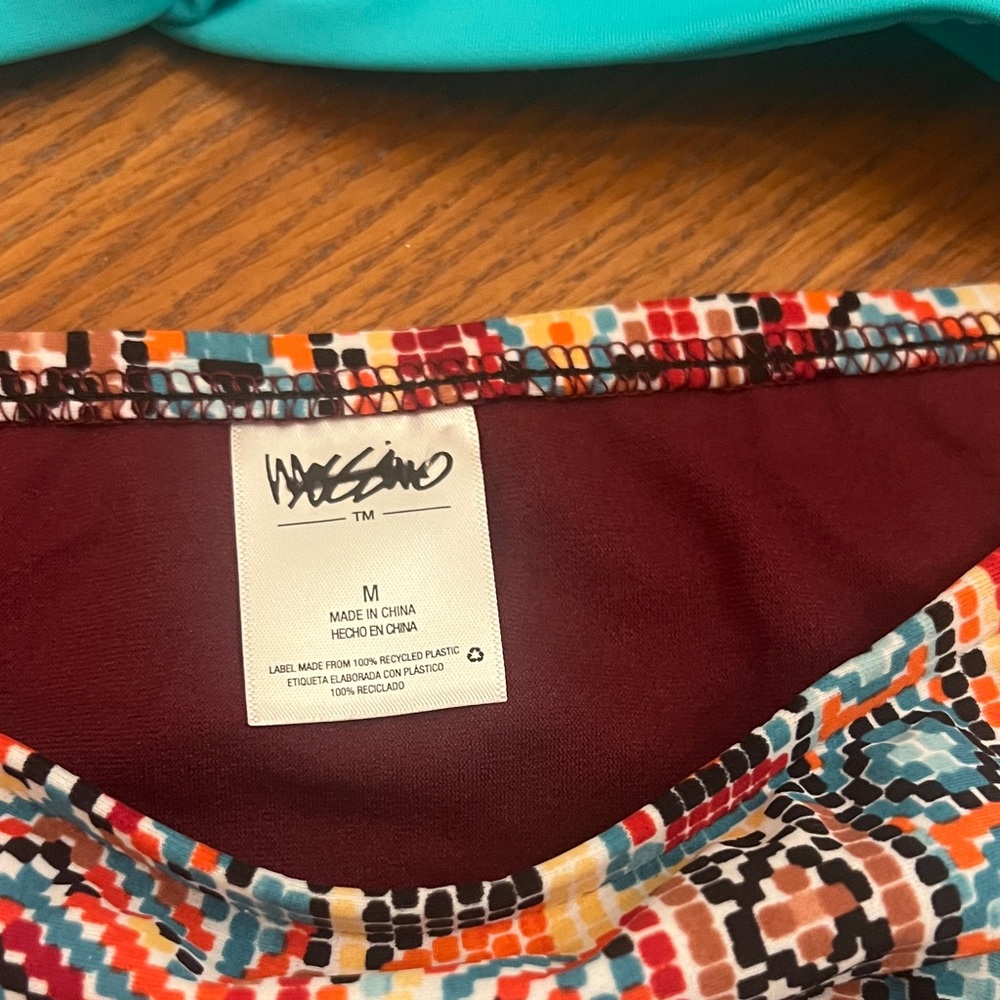 Massimo Teal And Patterned Bikini Set - image 2